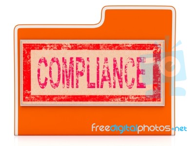 Compliance File Means Agree To And Guidelines Stock Image