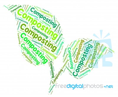 Composting Word Shows Flower Garden And Composted Stock Image