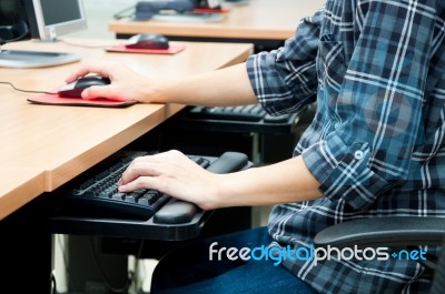 Computer Classroom Stock Photo