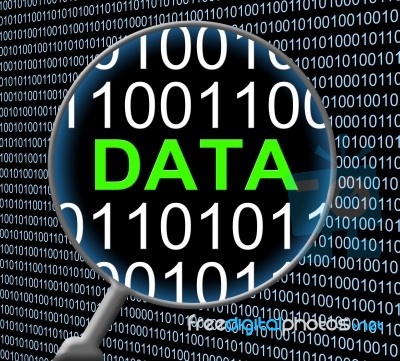 Computer Data Means Bytes Technology And Pc Stock Image