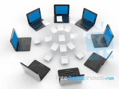 Computer Data Network Stock Image