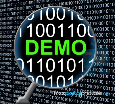 Computer Demo Shows Internet Beta And Demonstration Stock Image