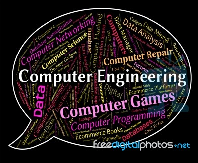 Computer Engineering Indicates Connection Computers And Internet… Stock Image
