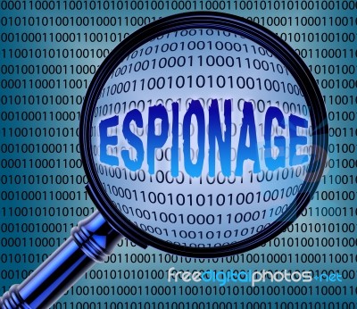 Computer Espionage Represents Digital Theft 3d Rendering Stock Image