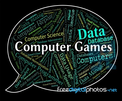 Computer Games Represents Play Time And Communication Stock Image
