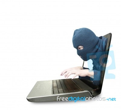 Computer Hacker Stock Photo