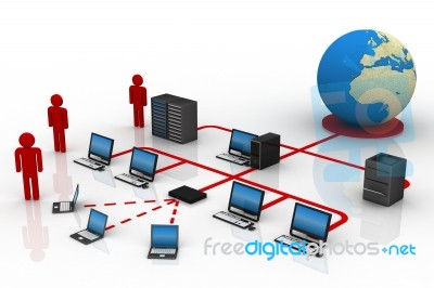 Computer Network Stock Image