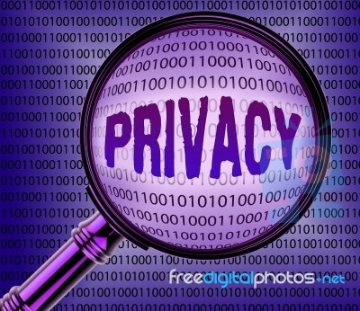 Computer Privacy Represents Confidential Data 3d Rendering Stock Image