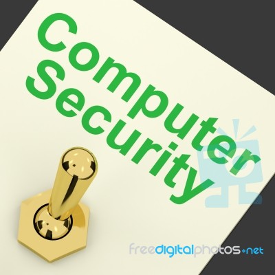 Computer Security Switch  Stock Image