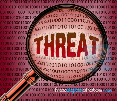 Computer Threat Represents Virus Warning 3d Rendering Stock Image