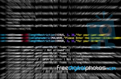Computer Virus And Malware Attack On Desktop Stock Photo
