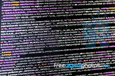 Computer Wed Page Code Stock Photo