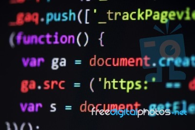 Computer Wed Page Code Stock Photo