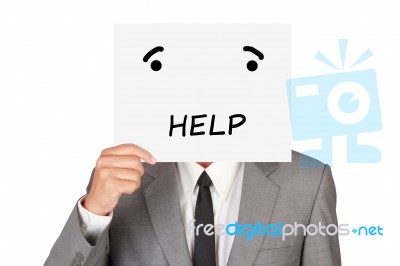 Concept Business Show Paper Say Need Help Stock Photo