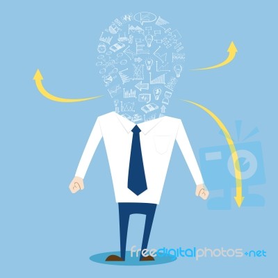 Concept Of Business Cartoon Have An Idea With Creative Light Bulb Idea Concept Stock Image