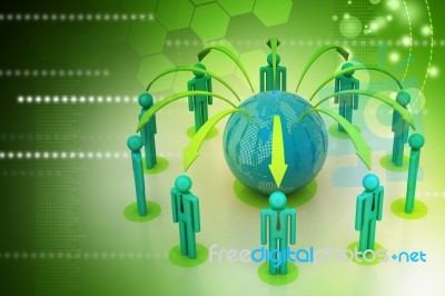Concept Of Global Business Network Stock Image