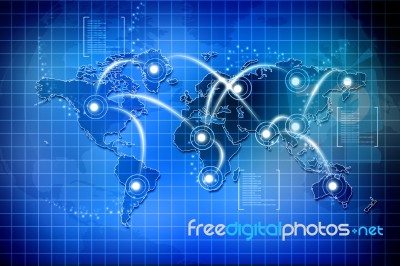 Concept Of Global Connections Stock Image