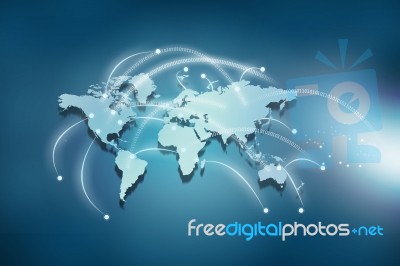 Concept Of Global Connections Stock Image