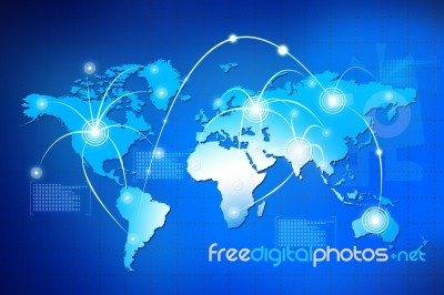 Concept Of Global Connections Stock Image