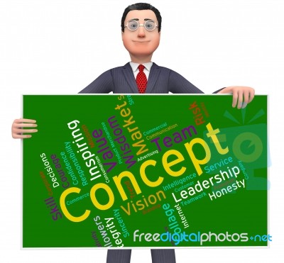 Concept Word Means Abstraction Thinking And Invention Stock Image