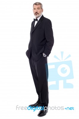 Confident Businessman Posing Casually Stock Photo