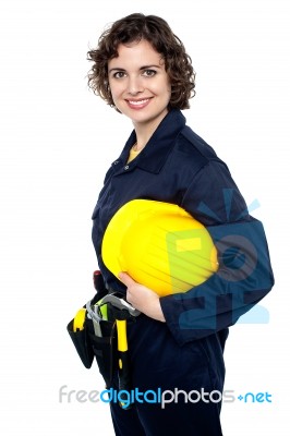 Confident Caucasian Construction Engineer Stock Photo