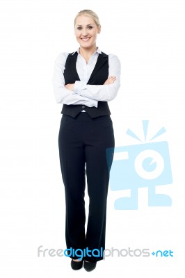 Confident Young Business Woman Stock Photo