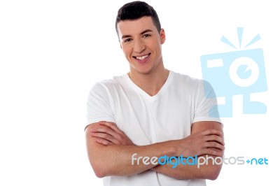 Confident Young Smart Guy Stock Photo