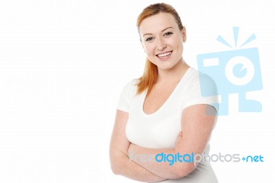 Confident Young Stylish Woman Stock Photo