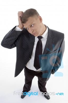 Confused Businessman Stock Photo