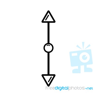 Connectors Arrows Up And Down Symbol Icon  Illustration Ep Stock Image