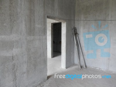 Construction Of A Residential Building In A Building Stock Photo