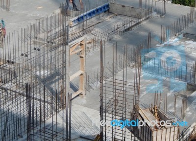Construction Of A Residential Building In A Building  Stock Photo