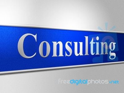 Consult Consulting Indicates Refer To And Ask Stock Image