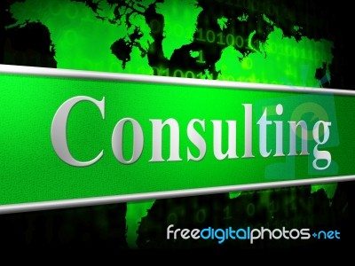 Consulting Consult Means Seek Information And Advice Stock Image