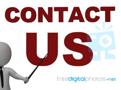 Contact Us Sign Meaning Helpdesk Stock Image
