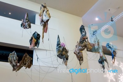 Contemporary Art In The Millennium Centre In Cardiff Stock Photo Contemporary Art In The Millennium Centre In Cardiff Stock Photo