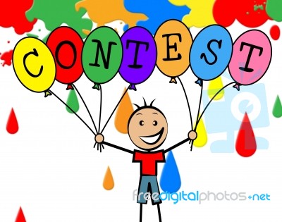 Contest Balloons Shows Youngster Children And Decoration Stock Image