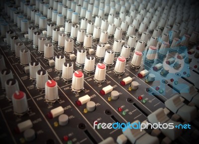 Control Audio Panel Stock Photo