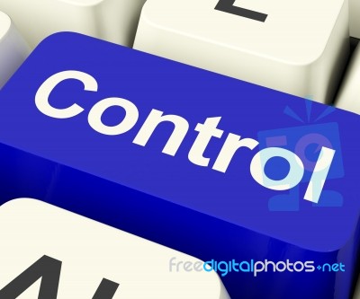 Control Computer Key Stock Image