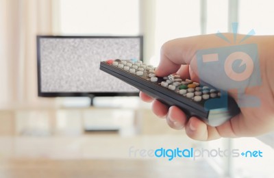 Control Tv Channel Stock Photo