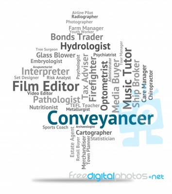 Conveyancer Job Shows Text Hire And Housing Stock Image