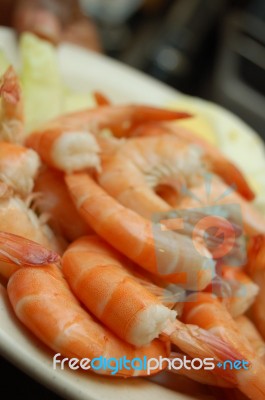 Cooked Shrimp Stock Photo