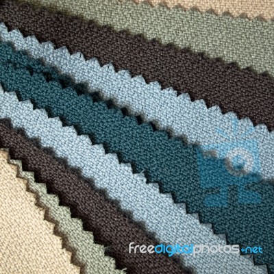 Cool Tone Fabric Sample Stock Photo