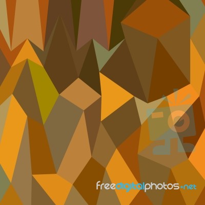 Copper Brown Abstract Low Polygon Background Stock Image