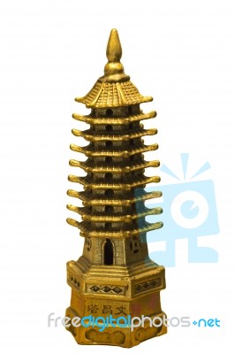 Copper Pagoda Stock Photo