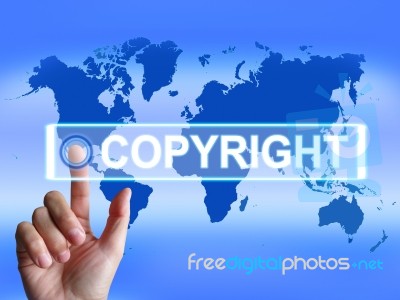 Copyright Map Means International Patented Intellectual Property… Stock Image