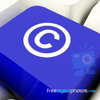 Copyright Symbol Computer Key Stock Image