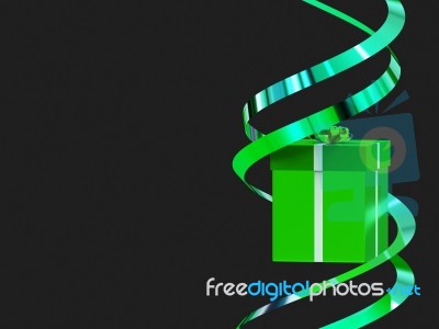 Copyspace Giftbox Shows Gifts Blank And Occasion Stock Image