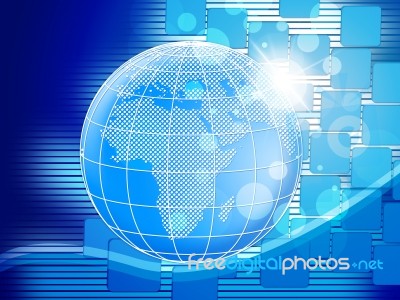 Copyspace Globe Means Design Globally And Template Stock Image